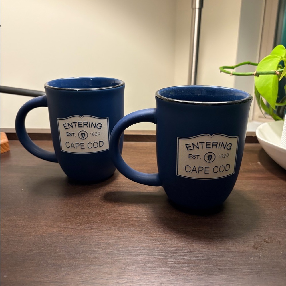 Cape Cod Navy Blue Ceramic Mugs​
